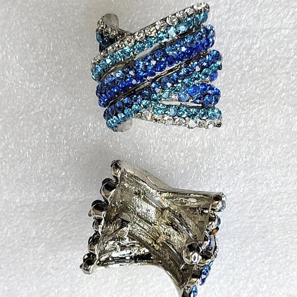 Blue Stud Earrings - Picture 3 of 10